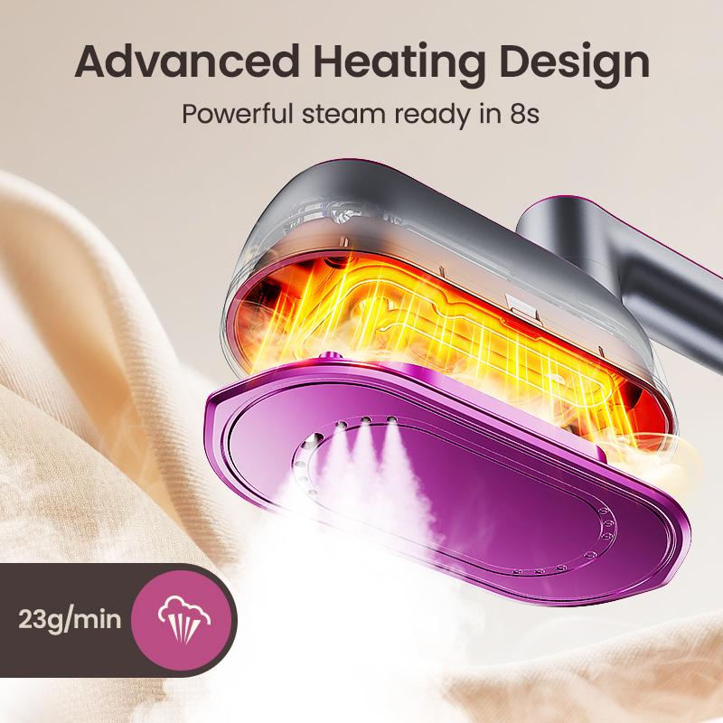 2-in-1 Steam Iron & Clothes Steamer - Handheld Portable Garment Wrinkle Remover