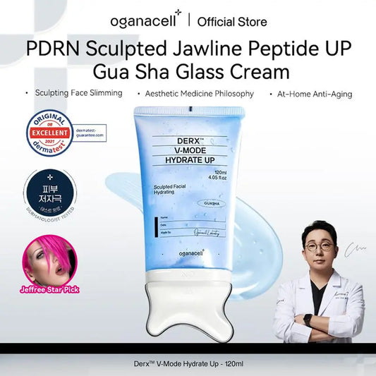 Oganacell PDRN Peptide Gua Sha Lifting Gel Cream for Jawline Definition