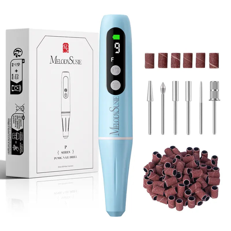 PC90G Rechargeable Nail Drill 20000RPM, Portable Electric Nail File with Sanding Kit for Manicure & Pedicure