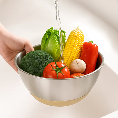 6 Piece Stainless Steel Mixing Bowl with Lids Set