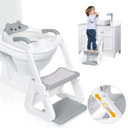 Orzbow 2-IN-1 Potty Training Toilet Seat with Step Stool for Toddler