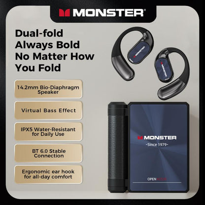 Monster Ear Buds - with Zero‑Gravity Titanium Ear‑Hook Design.