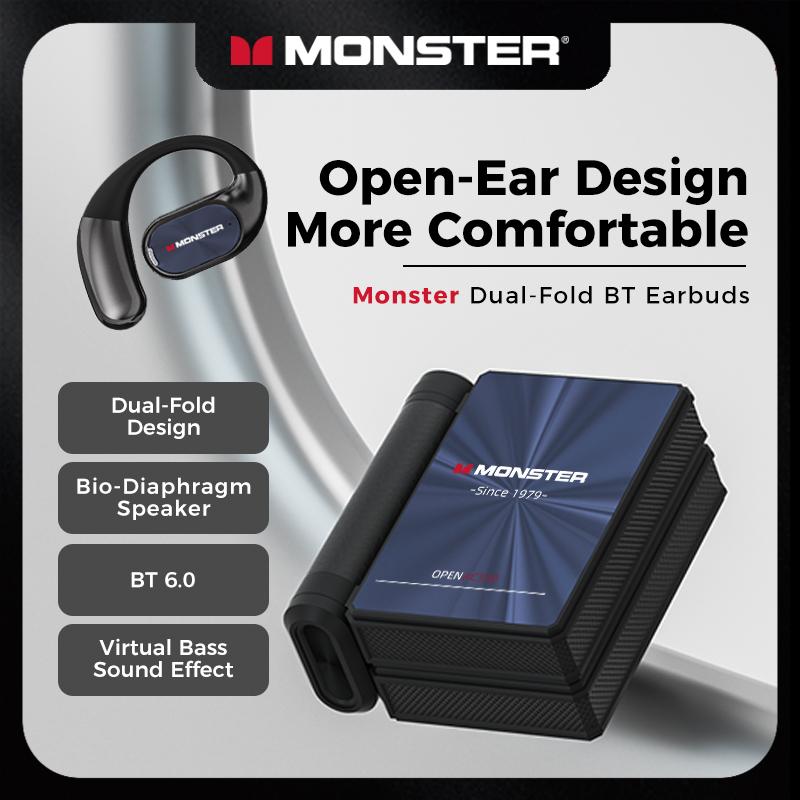 Monster Ear Buds - with Zero‑Gravity Titanium Ear‑Hook Design.