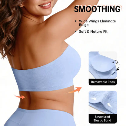 Stay Put Bandeau Bra, Strapless Bra Wireless Seamless Comfort Day