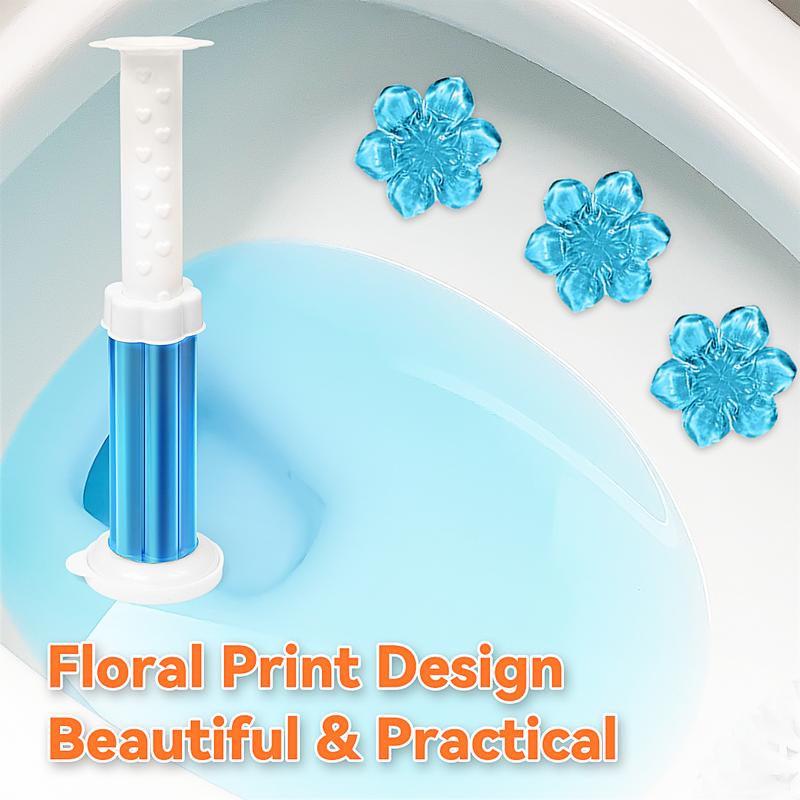 (84 Flowers) Toilet Gel Stamp - (6 in 1) Air Freshener, Effective Deodorizer, Long Lasting Fragrance for Bathroom