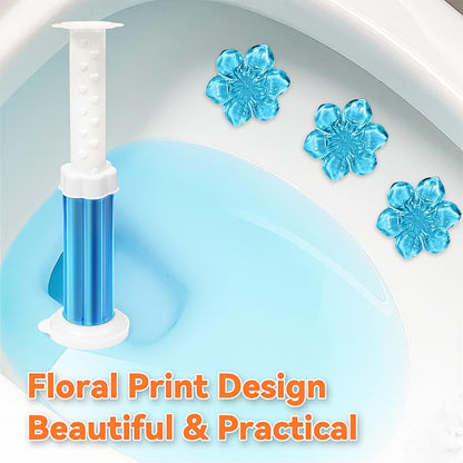 (84 Flowers) Toilet Gel Stamp - (6 in 1) Air Freshener, Effective Deodorizer, Long Lasting Fragrance for Bathroom