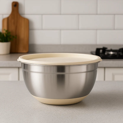 6 Piece Stainless Steel Mixing Bowl with Lids Set