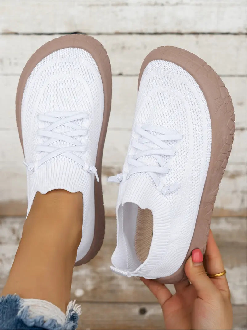 Women's Flyknit Breathable Slip-On Casual Rubber Shoes