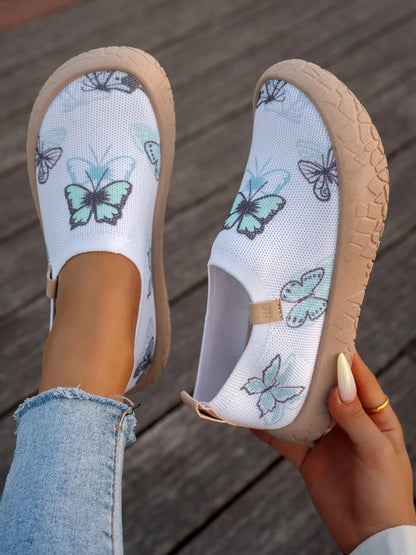 Women's Flyknit Breathable Slip-On Casual Rubber Shoes