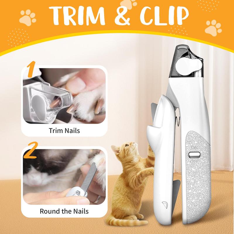 2 IN 1 Pet Nail Clipper, with LED Light for Pet
