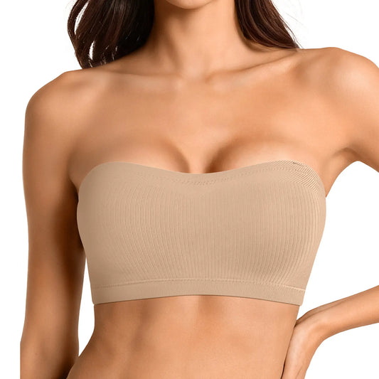 Stay Put Bandeau Bra, Strapless Bra Wireless Seamless Comfort Day