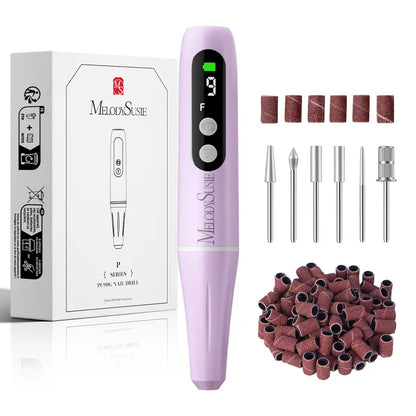 PC90G Rechargeable Nail Drill 20000RPM, Portable Electric Nail File with Sanding Kit for Manicure & Pedicure