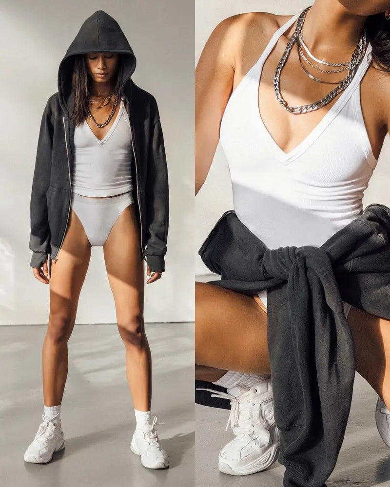 V Neck Racer Back Tank Top (2 Pack)