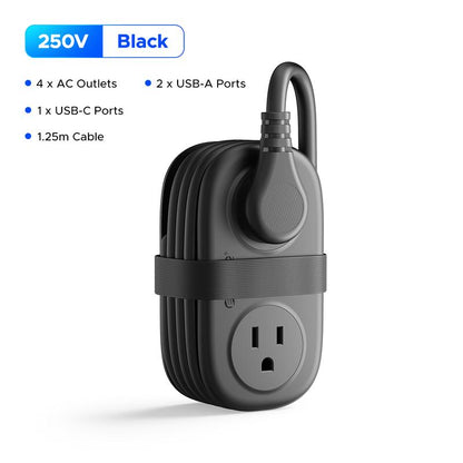 Travel Power Strip, ORICO 4 Outlets 3 USB Ports