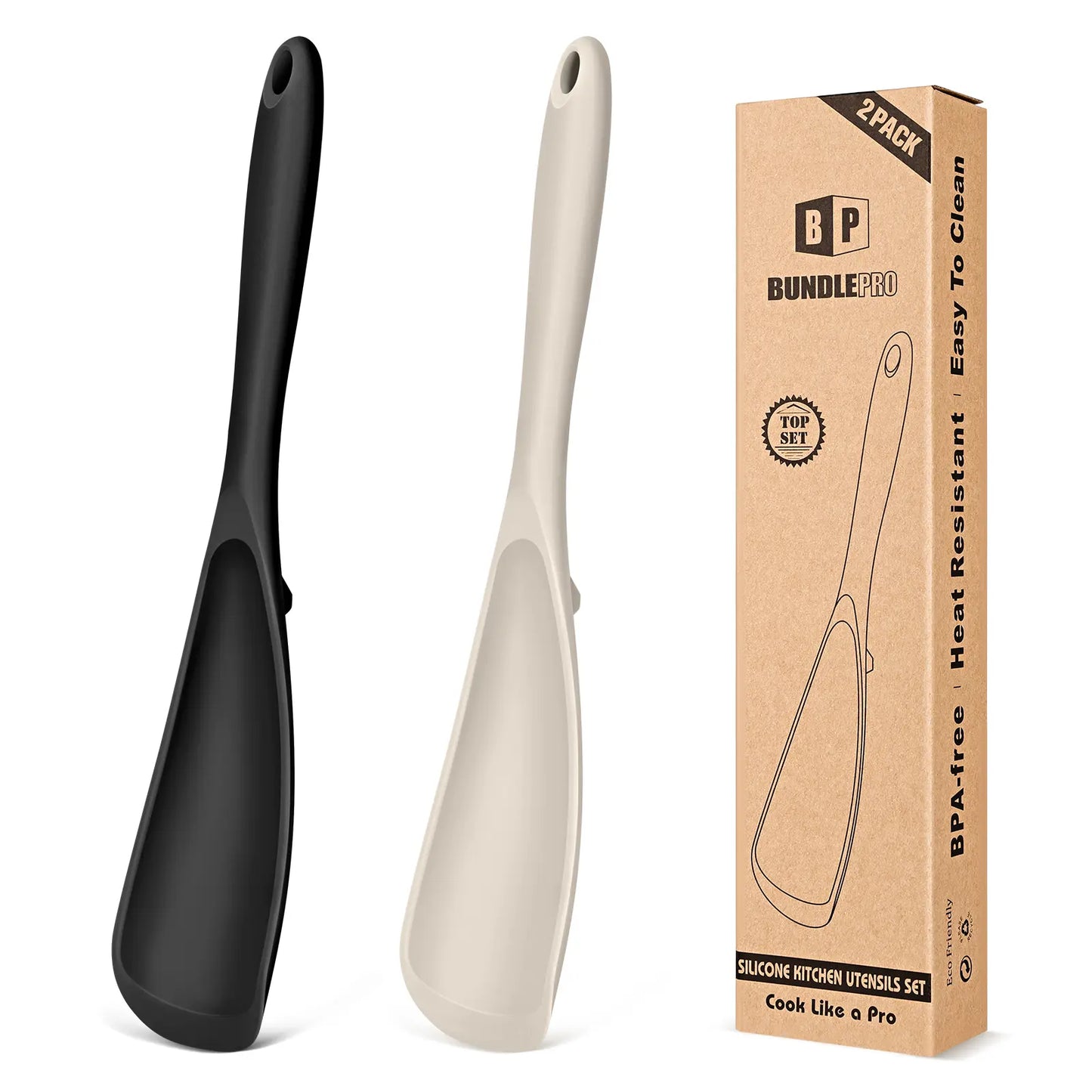 Pack of 2 Cooking Spoons for Non stick Cookware