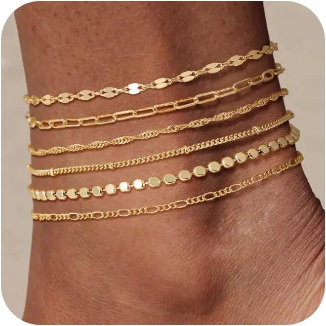 Chunky Cuban Link Chain Anklet for Women Waterproof