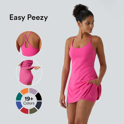 Easy Peezy Backless Active Dress