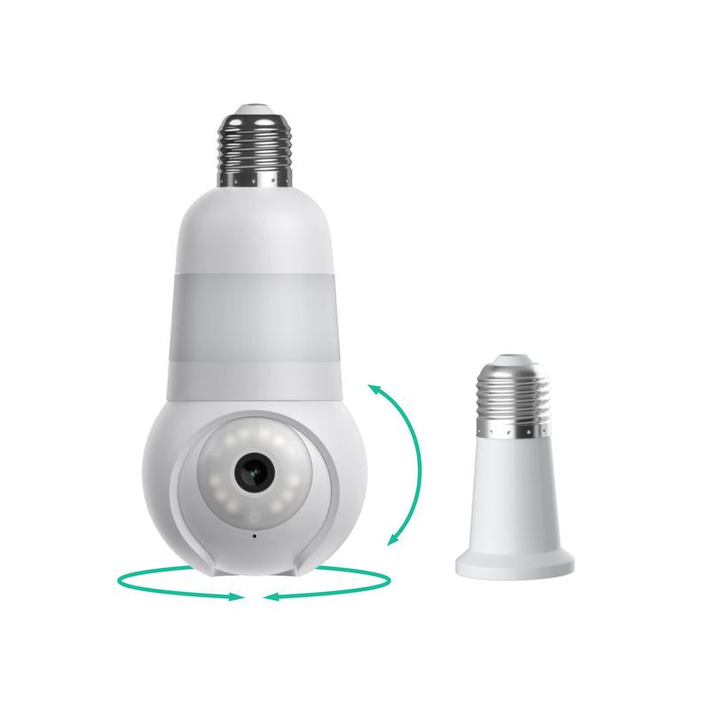 Luna Light Bulb Security Cam -2K 2.4GHz/5GHz WiFi, Indoor Outdoor Surveillance Monitoring Camera