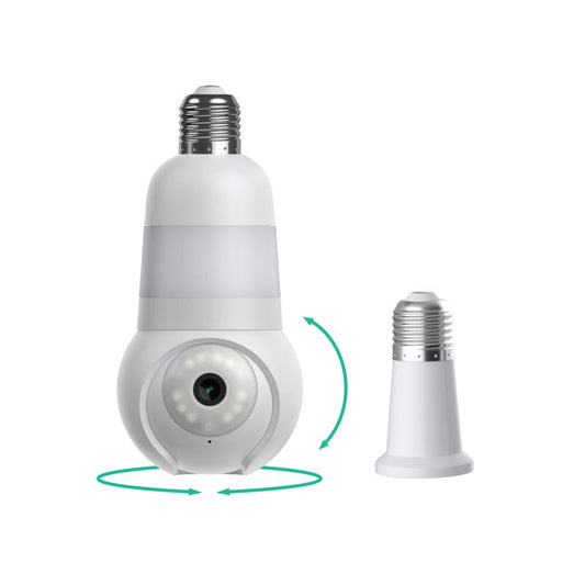 Luna Light Bulb Security Cam -2K 2.4GHz/5GHz WiFi, Indoor Outdoor Surveillance Monitoring Camera
