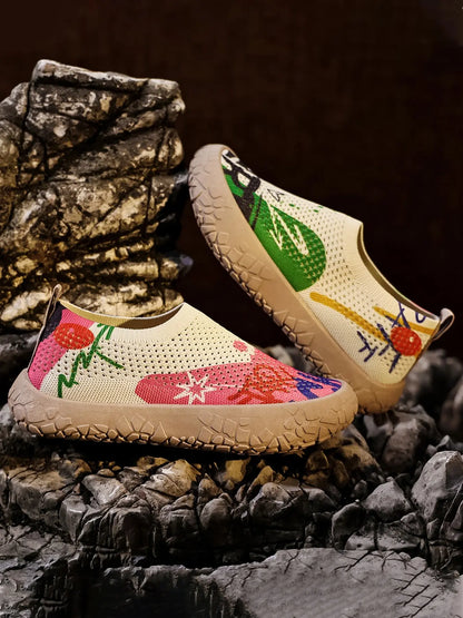 Women's Flyknit Breathable Slip-On Casual Rubber Shoes