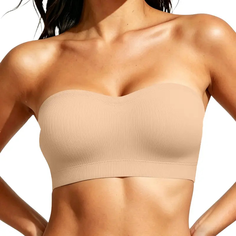 Stay Put Bandeau Bra, Strapless Bra Wireless Seamless Comfort Day