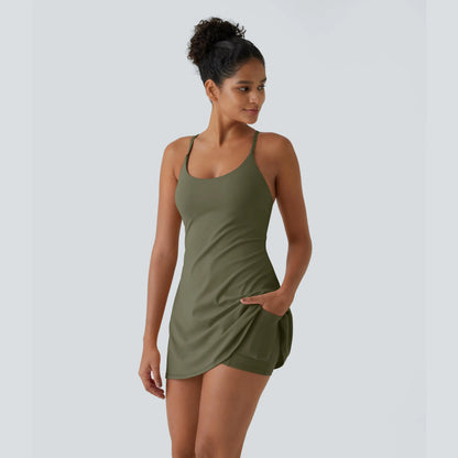 Easy Peezy Backless Active Dress