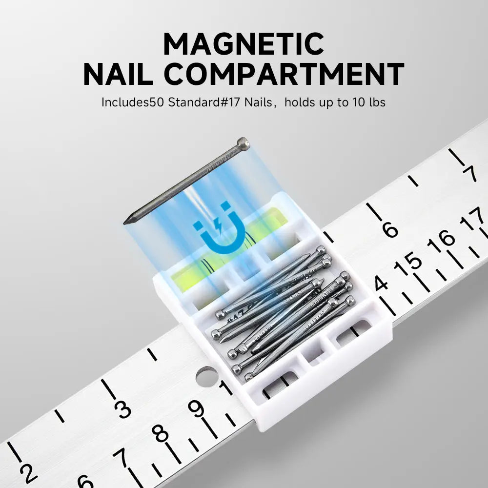 Professional Picture Hanging Tool with Level and Ruler - Frame Alignment Kit for Drywall & Wood Walls