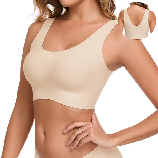 Full Coverage Wireless Bralette Widen Straps Side