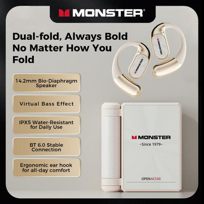 Monster Ear Buds - with Zero‑Gravity Titanium Ear‑Hook Design.