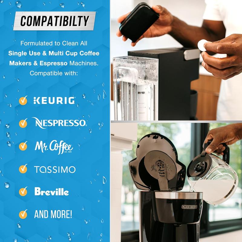 Coffee Machine Cleaner Descaler Tablets - 24 Count