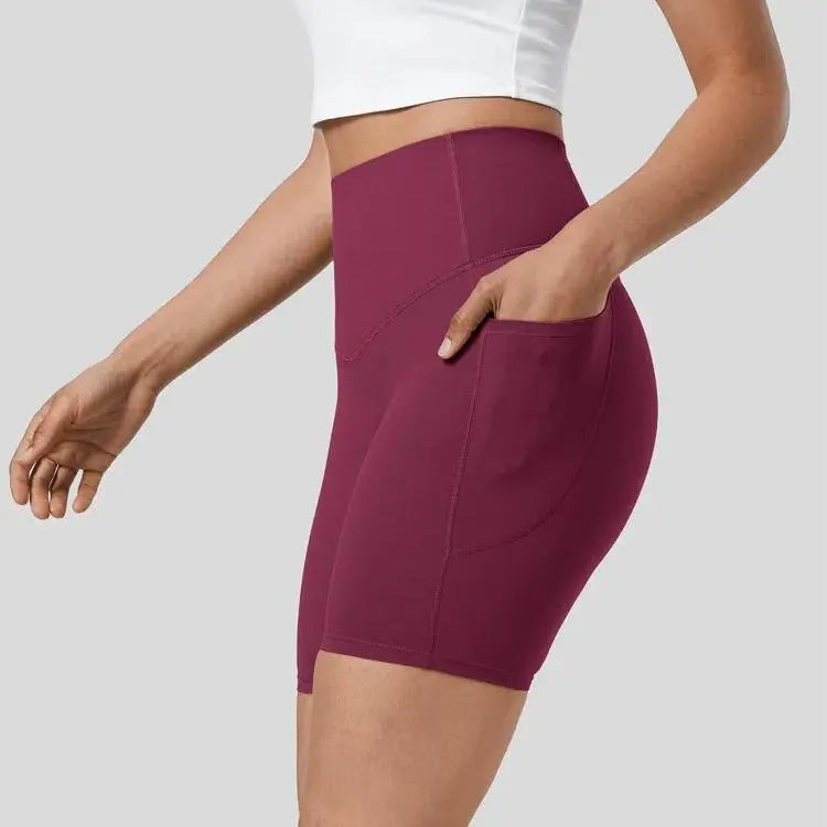 UltraSculpt High Waisted Tummy Control Pocket Shaping Training Biker Shorts 3"/5"/7"/9“