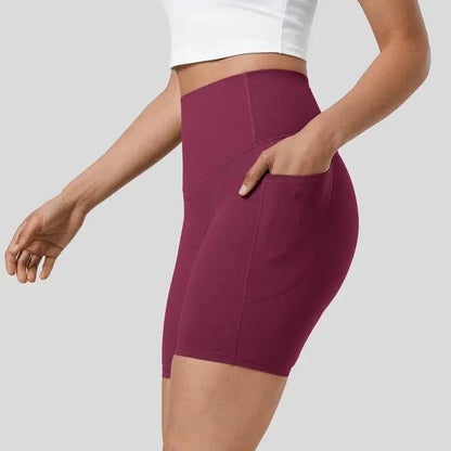 UltraSculpt High Waisted Tummy Control Pocket Shaping Training Biker Shorts 3"/5"/7"/9“