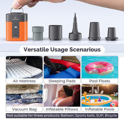 Portable Mini Air Pump for Air Mattress & Pool Floats,