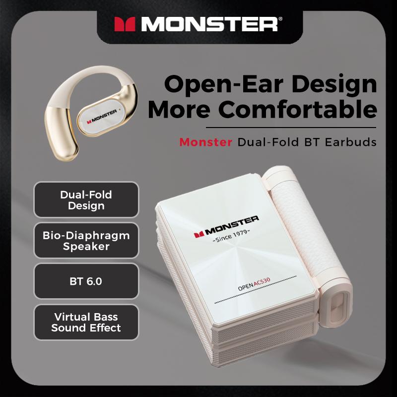 Monster Ear Buds - with Zero‑Gravity Titanium Ear‑Hook Design.