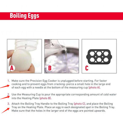 Rapid Egg Cooker 6 Egg Capacity BPA free Electric Egg Cooker