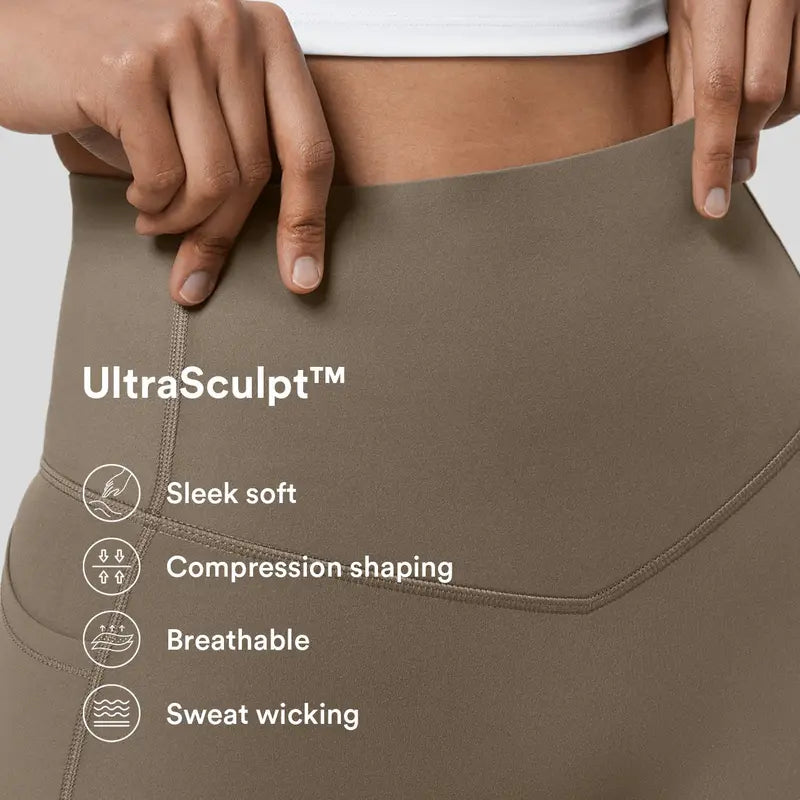 UltraSculpt High Waisted Tummy Control Pocket Shaping Training Biker Shorts 3"/5"/7"/9“