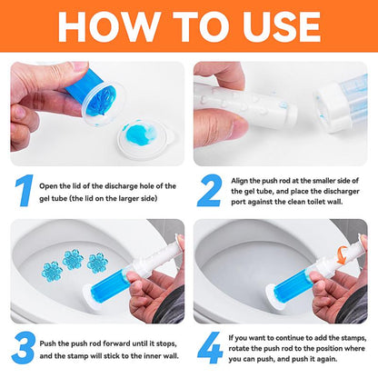 (84 Flowers) Toilet Gel Stamp - (6 in 1) Air Freshener, Effective Deodorizer, Long Lasting Fragrance for Bathroom