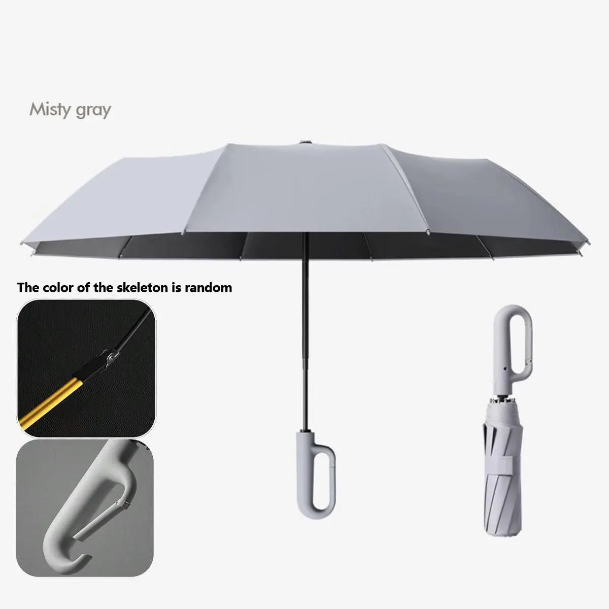 Automatic Folding Umbrella, 1 Count/60pcs Portable Rain Umbrella with Loop Buckle