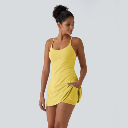 Easy Peezy Backless Active Dress