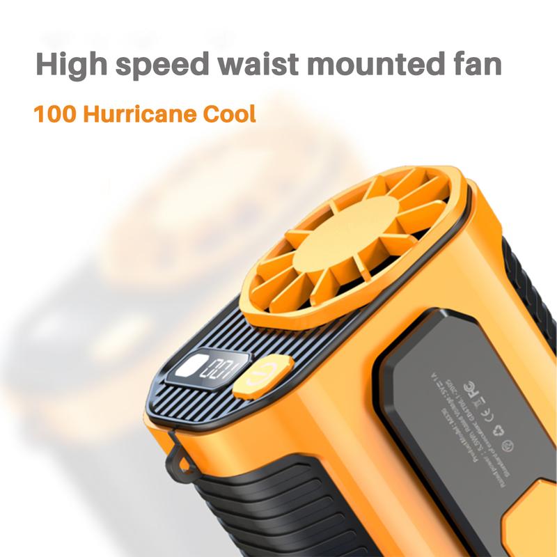 Portable Waist Clip Fan, 5000 mAh Cool Clip Fan Under Shirt,