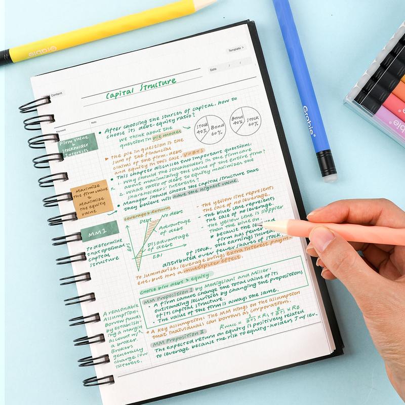 Erasable Gel Pen Set Medium Point Pens with Eraser