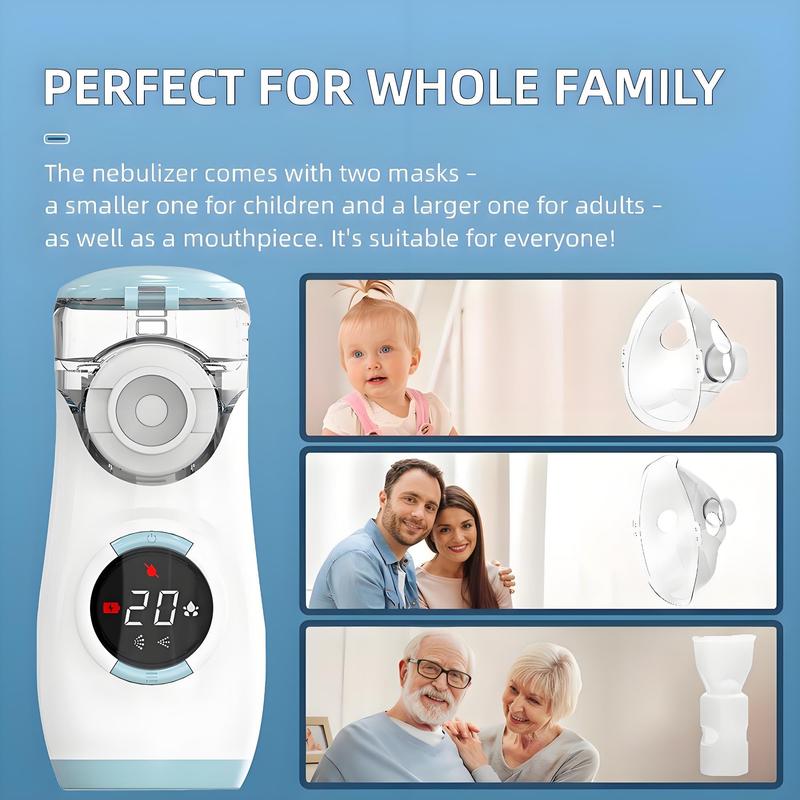 Mesh Nebulizer, Portable Nebulizer with Intuitive LED Interface