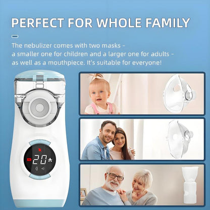 Mesh Nebulizer, Portable Nebulizer with Intuitive LED Interface