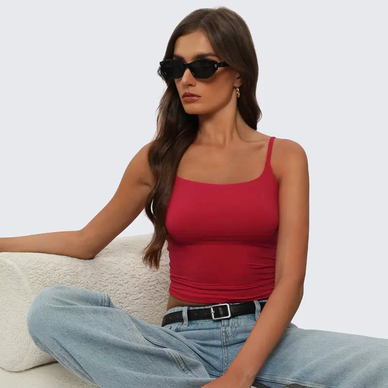 (2 Pack) Tournesol Women Tank Top Casual Sexy Chic Versatile Sleeveless Tops