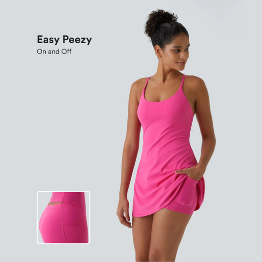 Easy Peezy Backless Active Dress