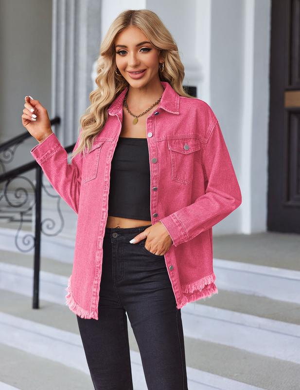 Ripped Fringe Denim Jacket