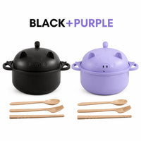 Kids Piggy Style - Black and Purple