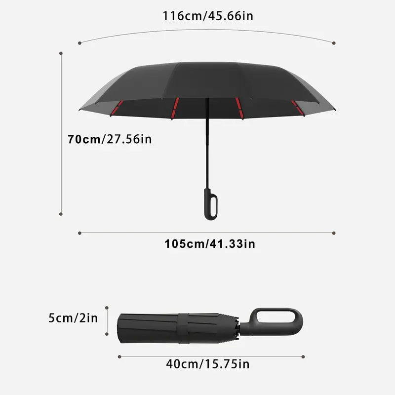 Automatic Folding Umbrella, 1 Count/60pcs Portable Rain Umbrella with Loop Buckle