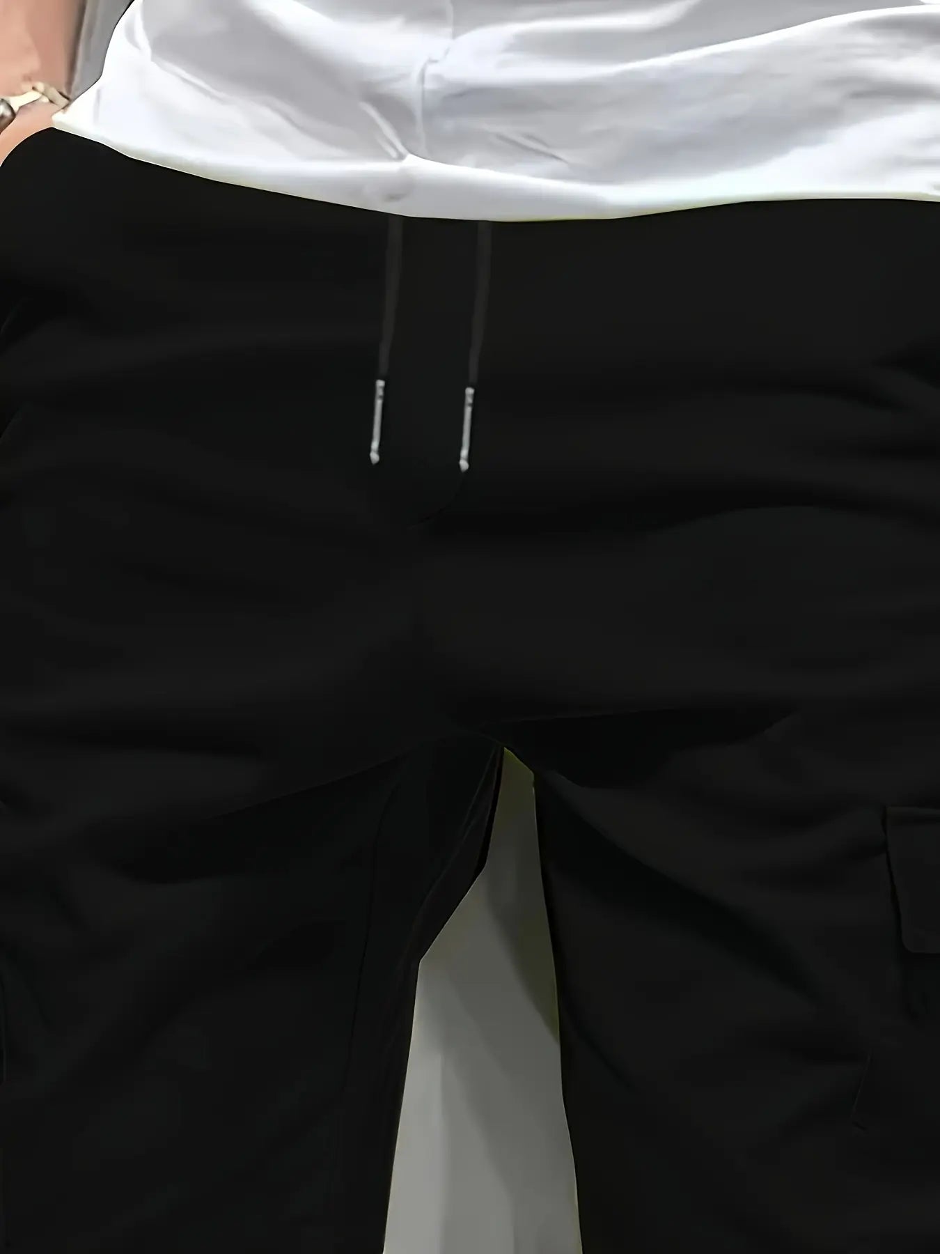 3 Piece Men's Shorts Set Brown Black & Green Slanted Pockets