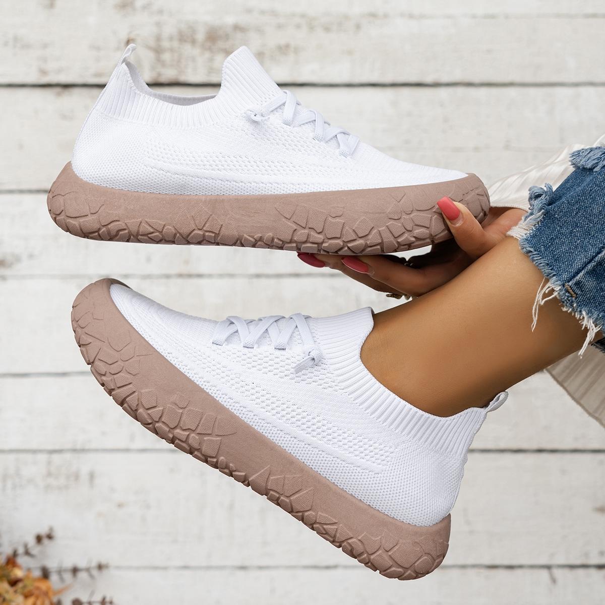 Women's Flyknit Breathable Slip-On Casual Rubber Shoes